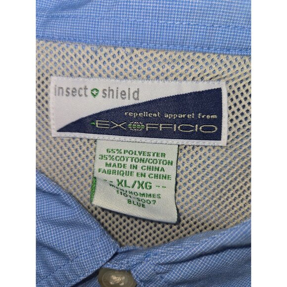 ExOfficio Insect Shield Apparel Fishing Blue Shirt XL - Picture 5 of 8